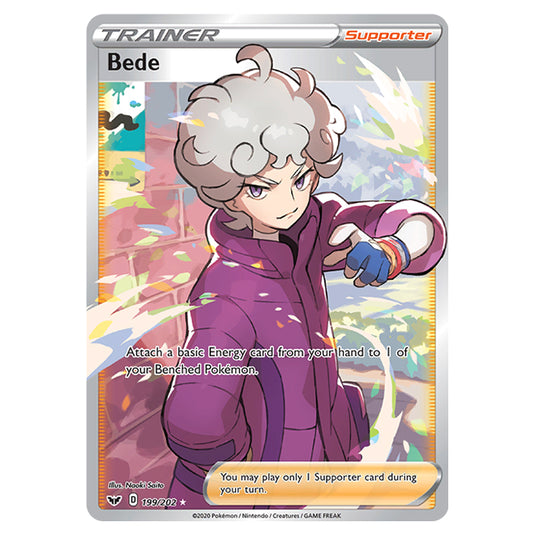 Pokemon - Sword & Shield - Base Set - Bede - 199/202