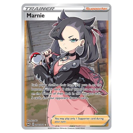 Pokemon - Sword & Shield - Base Set - Marnie - 200/202