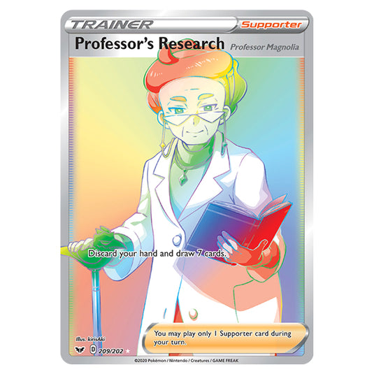 Pokemon - Sword & Shield - Base Set - Professor's Research - 209/202