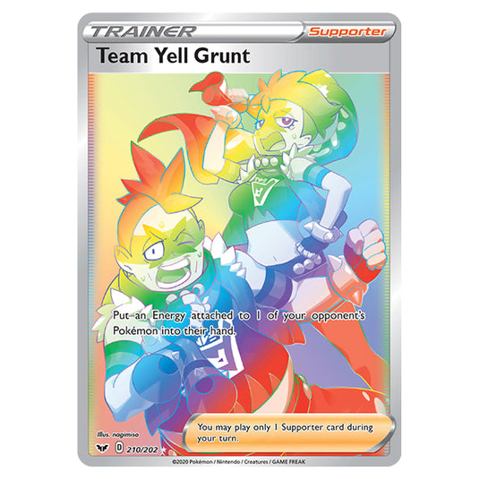 Pokemon - Sword & Shield - Base Set - Team Yell Grunt - 210/202