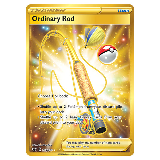 Pokemon - Sword & Shield - Base Set - Ordinary Rod - 215/202