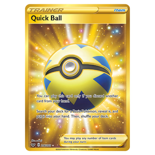 Pokemon - Sword & Shield - Base Set - Quick Ball - 216/202