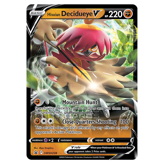 Pokemon - Sword & Shield - SWSH Black Star Promos - Hisuian Decidueye V - SWSH238