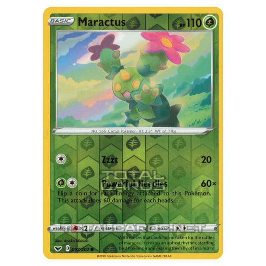 Pokemon - Sword & Shield - Base Set - Maractus - 007/202 - (Reverse Holo)