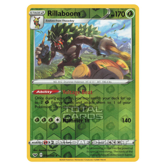 Pokemon - Sword & Shield - Base Set - Rillaboom - 014/202 - (Reverse Holo)