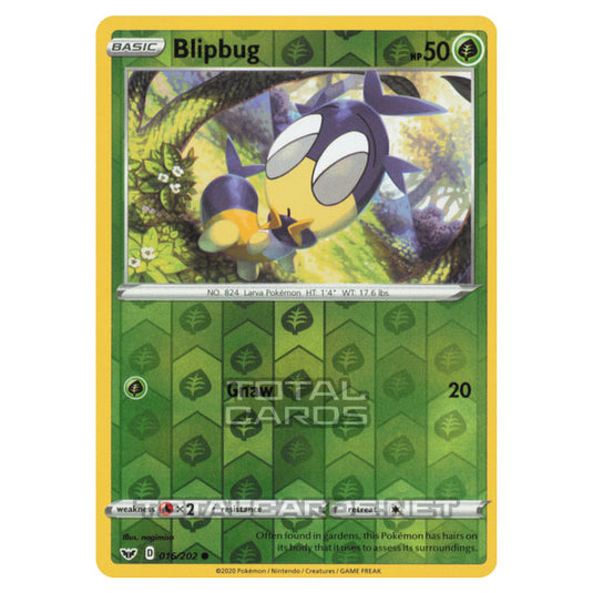 Pokemon - Sword & Shield - Base Set - Blipbug - 016/202 - (Reverse Holo)