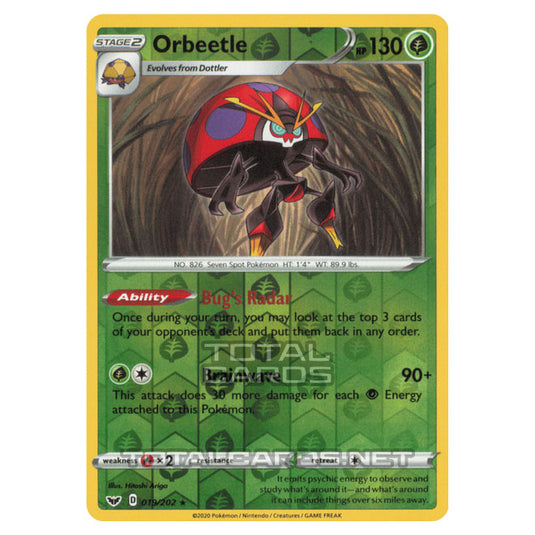 Pokemon - Sword & Shield - Base Set - Orbeetle - 019/202 - (Reverse Holo)