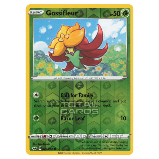 Pokemon - Sword & Shield - Base Set - Gossifleur - 020/202 - (Reverse Holo)