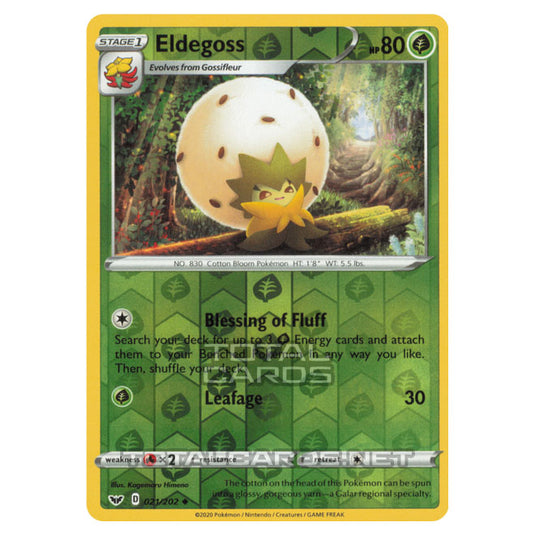 Pokemon - Sword & Shield - Base Set - Eldegoss - 021/202 - (Reverse Holo)