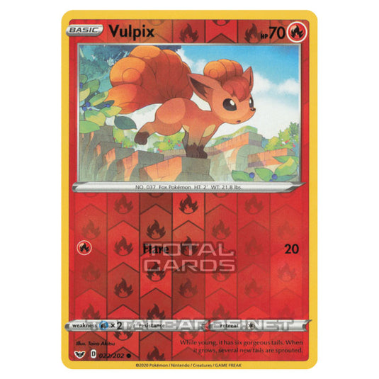 Pokemon - Sword & Shield - Base Set - Vulpix - 022/202 - (Reverse Holo)