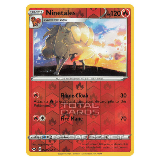 Pokemon - Sword & Shield - Base Set - Ninetales - 023/202 - (Reverse H Pokemon - Sword & Shield - Base Set - Ninetales - 023/202 - (Reverse H