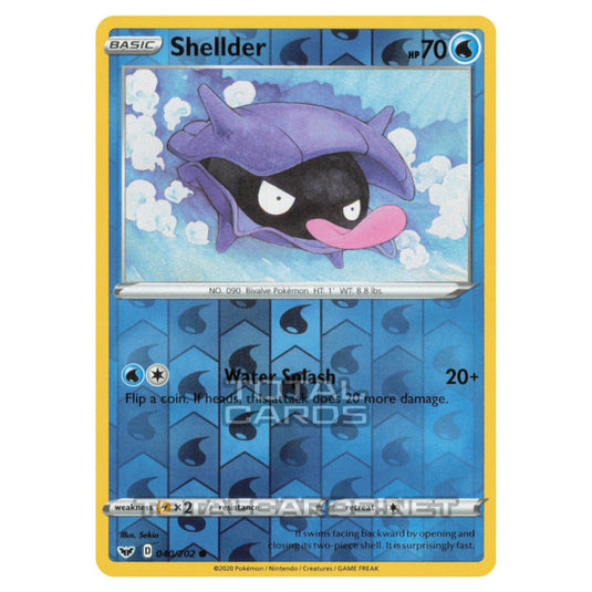 Pokemon - Sword & Shield - Base Set - Shellder - 040/202 - (Reverse Holo)