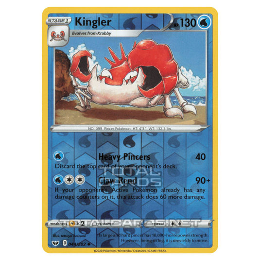 Pokemon - Sword & Shield - Base Set - Kingler - 044/202 - (Reverse Holo)