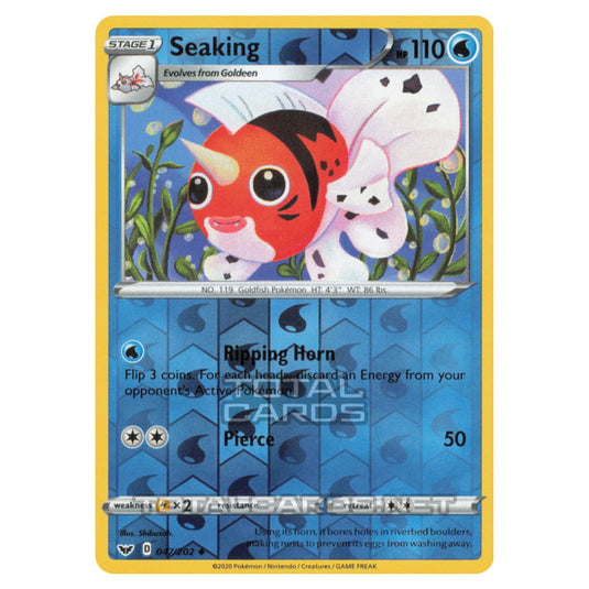 Pokemon - Sword & Shield - Base Set - Seaking - 047/202 - (Reverse Holo)