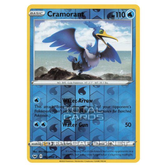 Pokemon - Sword & Shield - Base Set - Cramorant - 062/202 - (Reverse Holo)