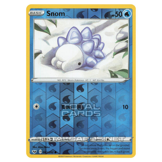 Pokemon - Sword & Shield - Base Set - Snom - 063/202 - (Reverse Holo)