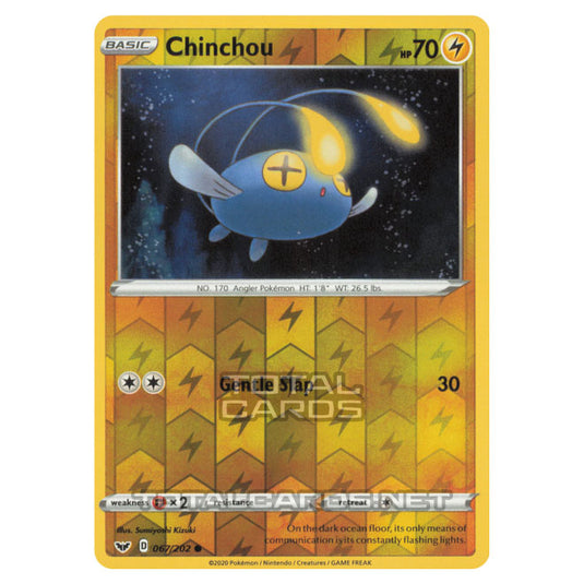 Pokemon - Sword & Shield - Base Set - Chinchou - 067/202 - (Reverse Holo)