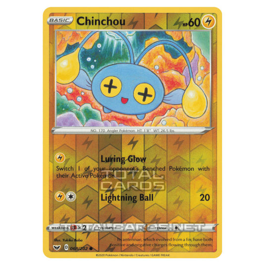 Pokemon - Sword & Shield - Base Set - Chinchou - 068/202 - (Reverse Holo)