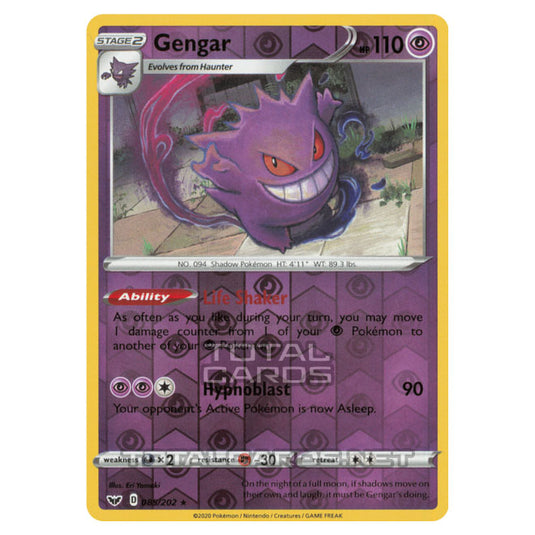 Pokemon - Sword & Shield - Base Set - Gengar - 085/202 - (Reverse Holo)