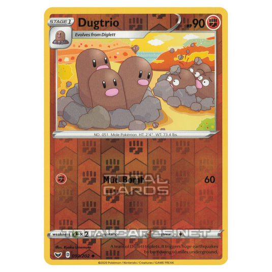 Pokemon - Sword & Shield - Base Set - Dugtrio - 093/202 - (Reverse Holo)