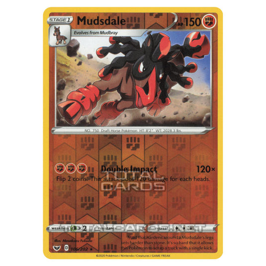 Pokemon - Sword & Shield - Base Set - Mudsdale - 106/202 - (Reverse Holo)