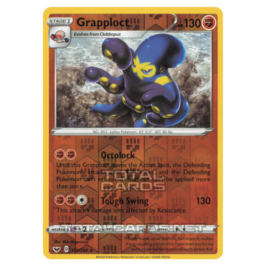 Pokemon - Sword & Shield - Base Set - Grapploct - 113/202 - (Reverse Holo)