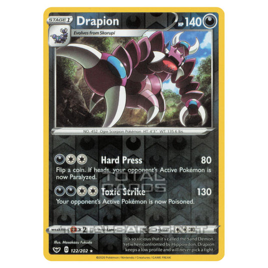 Pokemon - Sword & Shield - Base Set - Drapion - 122/202 - (Reverse Holo)