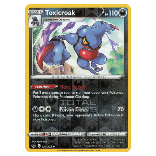 Pokemon - Sword & Shield - Base Set - Toxicroak - 124/202 - (Reverse Holo)