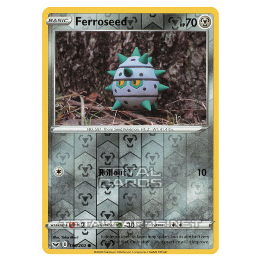 Pokemon - Sword & Shield - Base Set - Ferroseed - 130/202 - (Reverse Holo) Pokemon - Sword & Shield - Base Set - Ferroseed - 130/202 - (Reverse Holo)