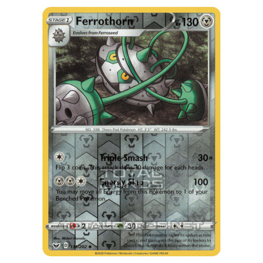 ferrothorn pokemon card Pokemon - Sword & Shield - Base Set - Ferrothorn - 131/202