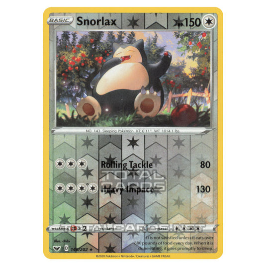 Pokemon - Sword & Shield - Base Set - Snorlax - 140/202 - (Reverse Holo)