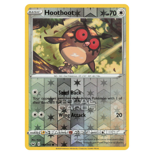 Pokemon - Sword & Shield - Base Set - Hoothoot - 143/202 - (Reverse Holo)