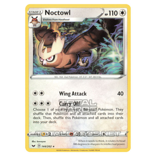 Pokemon - Sword & Shield - Base Set - Noctowl - 144/202 - (Reverse Holo)