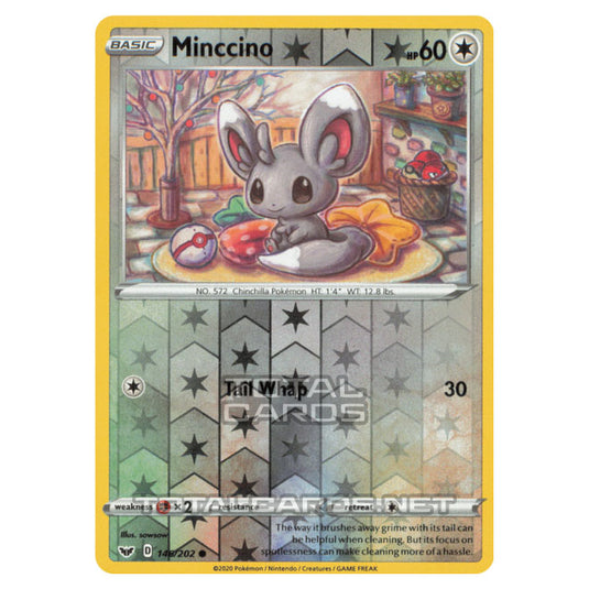 Pokemon - Sword & Shield - Base Set - Minccino - 146/202 - (Reverse Holo)
