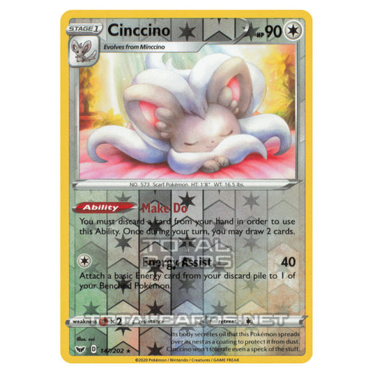 Pokemon - Sword & Shield - Base Set - Cinccino - 147/202 - (Reverse Holo)