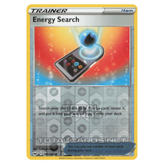 Pokemon - Sword & Shield - Base Set - Energy Search - 161/202 - (Reverse Holo)