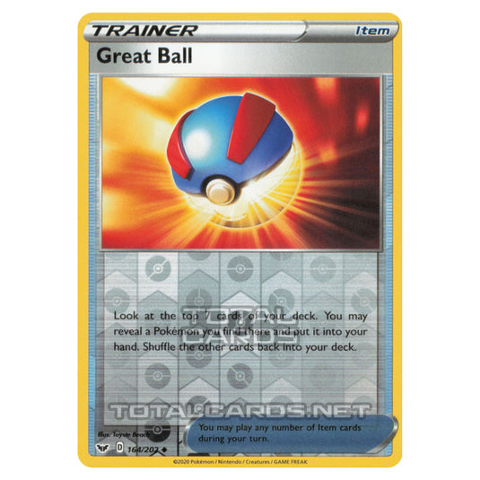 Pokemon - Sword & Shield - Base Set - Great Ball - 164/202 - (Reverse Holo)