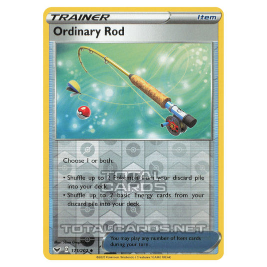 Pokemon - Sword & Shield - Base Set - Ordinary Rod - 171/202 - (Reverse Holo)