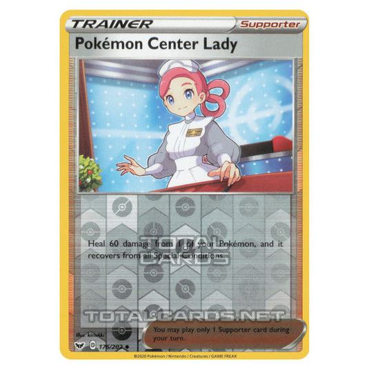 Pokemon - Sword & Shield - Base Set - Pokemon Center Lady - 176/202 - (Reverse Holo)