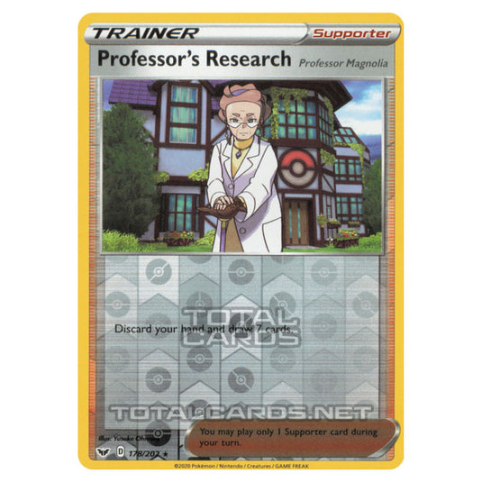 Pokemon - Sword & Shield - Base Set - Professor's Research - 178/202 - (Reverse Holo)