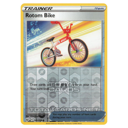 Pokemon - Sword & Shield - Base Set - Rotom Bike - 181/202 - (Reverse Holo)