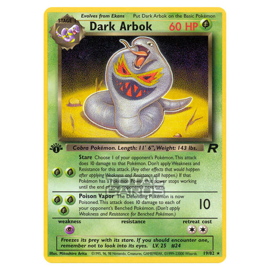 Pokemon - Base - Team Rocket - Dark Arbok - 19/82