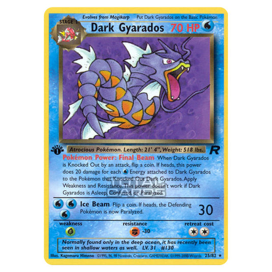 Pokemon - Base - Team Rocket - Dark Gyarados - 25/82