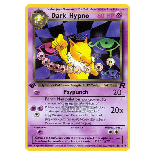 Pokemon - Base - Team Rocket - Dark Hypno - 26/82