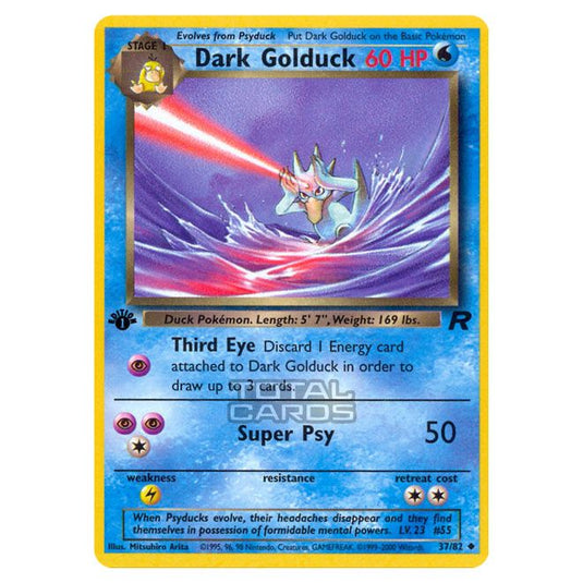 Pokemon - Base - Team Rocket - Dark Golduck - 37/82-Light Played-First Edition-English