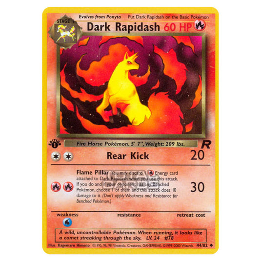Pokemon - Base - Team Rocket - Dark Rapidash - 44/82 Pokemon - Base - Team Rocket - Dark Rapidash - 44/82