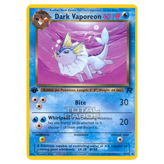 Pokemon - Base - Team Rocket - Dark Vaporeon - 45/82