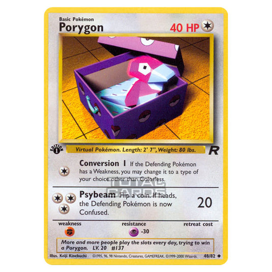 Pokemon - Base - Team Rocket - Porygon - 48/82