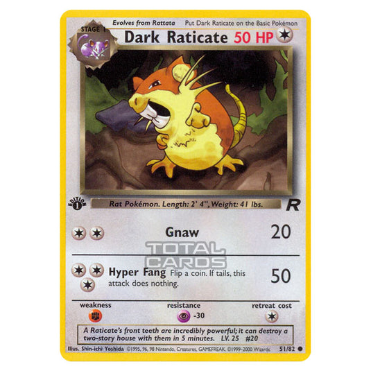 Pokemon - Base - Team Rocket - Dark Raticate - 51/82