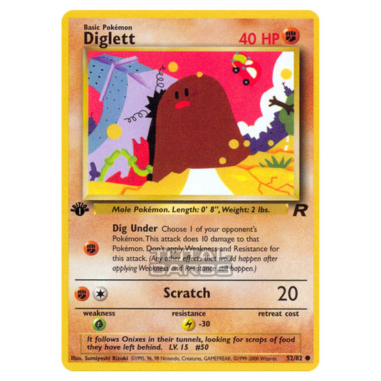 Pokemon - Base - Team Rocket - Diglett - 52/82